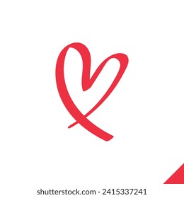 Vector Editable Icon Heart of Valentine's Day