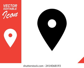 Vector Editable Icon Location Adress