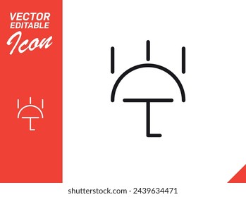 Vector Editable Icon Weather Sunny Cloudy Rainy Windy EPS10