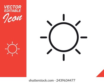 Vector Editable Icon Weather Sunny Cloudy Rainy Windy EPS10