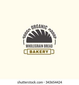 Vector editable illustration of beautiful bakery logotype. Useful for bakery and bread shop logo designs, labels, badges and design elements.