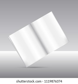 Vector editable mockup design template for brochure, magazine, book, flyer. Format A4.