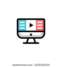 Vector editable of monitor television