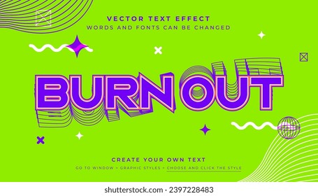 Vector Editable neon green blue text effect. Green blue modern graphic style abstract green background