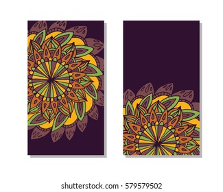Vector editable pattern  business card or gift flyer.  
