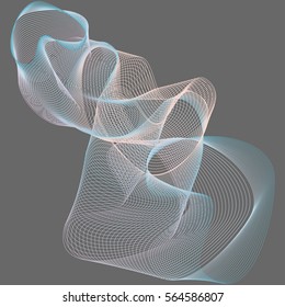 Vector editable pattern, geometric graphic design. Abstract background with light pink and blue curves on grey. Futuristic abstract vector pattern design for cover and flier layouts, printing products