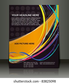 Vector editable Presentation of Flyer/Poster design content background.