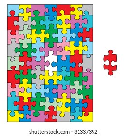 vector editable puzzle