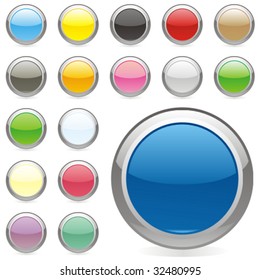 vector editable round buttons