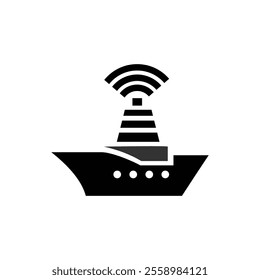 Vector editable of sea ship