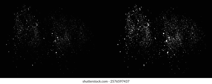 Vector editable snow flakes. Winter ice snowfall vector snowflakes transparent background