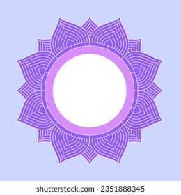 Vector editable stroke design abstract symmetric mandala graphic shape