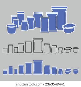 Vector editable stroke line designed generic private label packaging