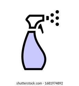 Vector editable stroke spray cleaning icon