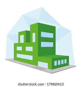 Vector Editable Stylish Abstract Building Illustration Isolated