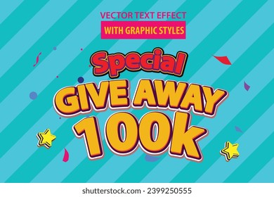 vector editable template text effect special thank you follower or subscriber for promotional headlines for thank you celebrations, giving gifts and greetings logotype or banner for social media and b