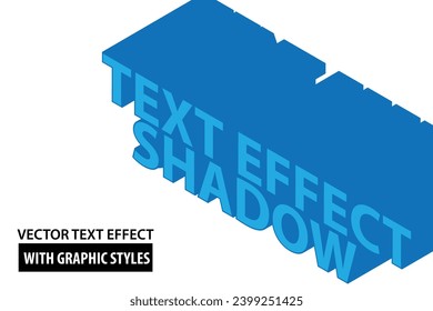 vector editable template text effect long shadow for headlines, posters or social media posts, logotypes or banners for social media and business