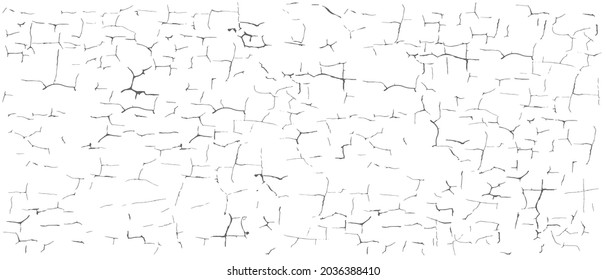 Vector editable texture for your design. The effect of cracks and scuffs on paint or plaster.