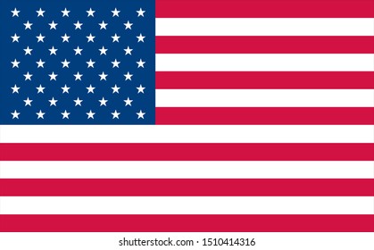 Vector and editable U.S.A flag