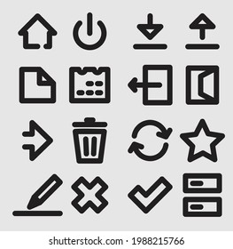 vector editable web icons for site menu