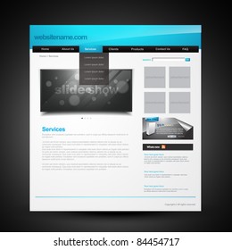 vector editable webpage layout for website