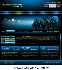 Vector editable website template