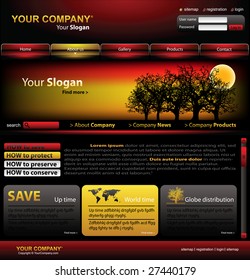 Vector editable website template