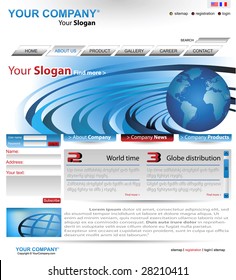 Vector editable website template