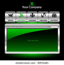 Vector editable website template