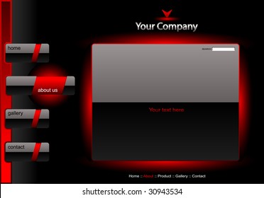 Vector editable website template