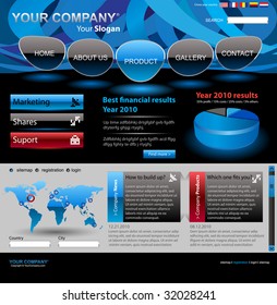 Vector editable website template