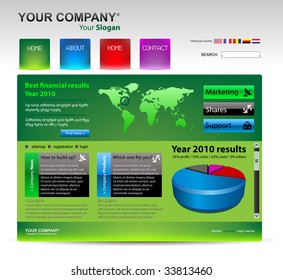 Vector editable website template