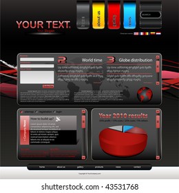 Vector editable website template