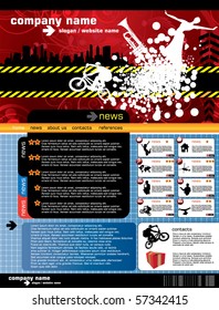 Vector editable website template