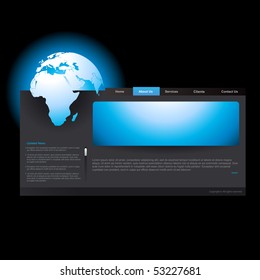 vector editable website template business theme