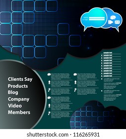 Vector editable website template design