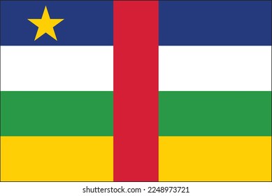 Vector edited and cleaned CENTRAL AFRICAN REPUBLIC flag