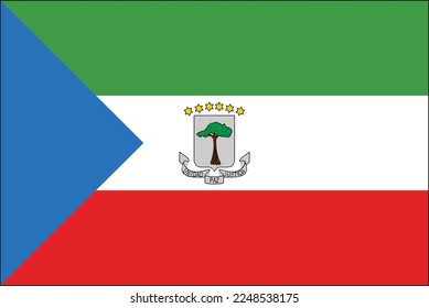 Vector edited and cleaned flag of Equatorial Guinea