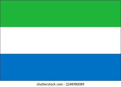 Vector edited and cleaned flag of SIERRA LEONE