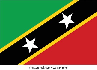 Vector edited and cleaned Saint Kitts And Nevis flag