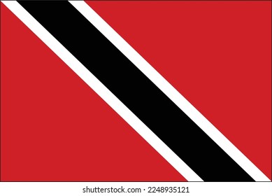 El vector editó y limpió la bandera de Trinidad y Tobago