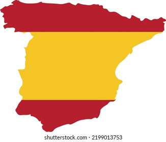 vector edited and cleared spain political border map