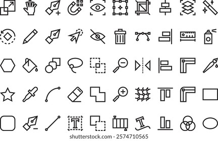 Vector editing icons High-Quality Vector Icons Collection with Editable Stroke. Ideal for Professional and Creative Projects