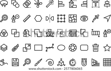 Vector editing tools icons High-Quality Vector Icons Collection with Editable Stroke. Ideal for Professional and Creative Projects.