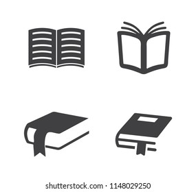 vector education book illustration symbol - learning book icon. school library