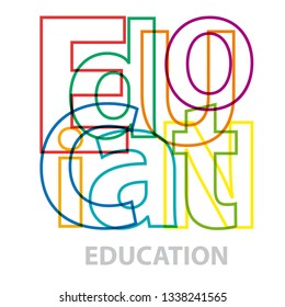 Vector education. Broken text