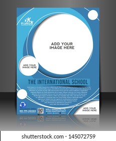 Vector Education Ceneter brochure, flyer, magazine cover & poster template.