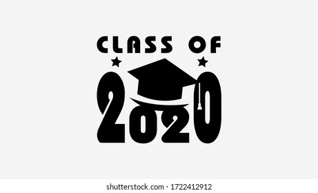 vector education class of 2020 background black and white