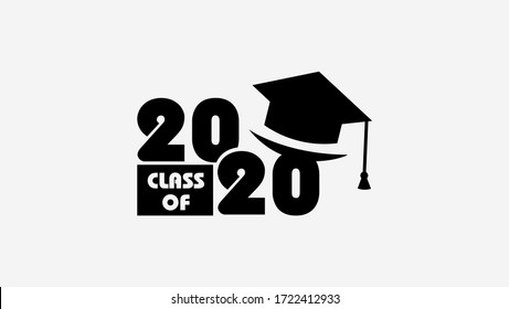 vector education class of 2020 background black and white