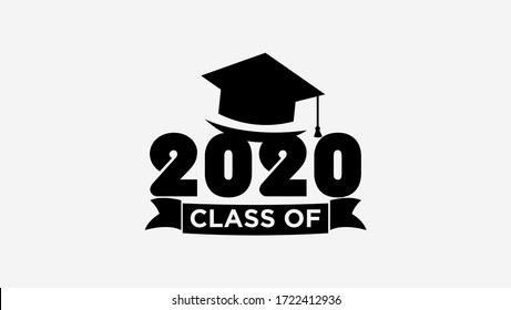 vector education class of 2020 background black and white